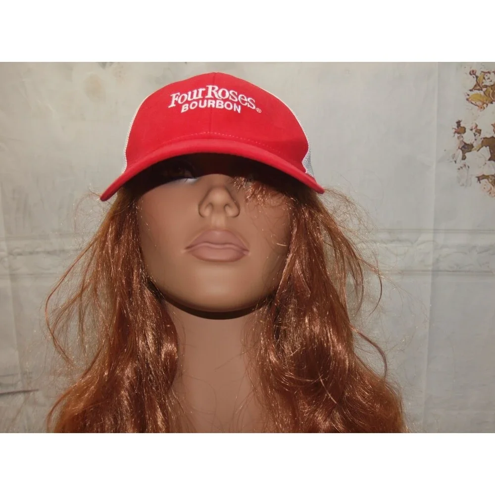 Four Roses | Accessories | Four Roses Bourbon Hat Red White Mesh ...